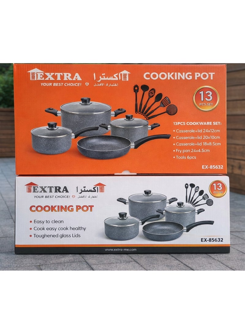 Extra 13-Piece Non-Stick Cookware Set – Durable & Practical Design for All Your Kitchen Needs - Image 4